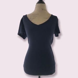 J. Crew Navy V. Neck Tee